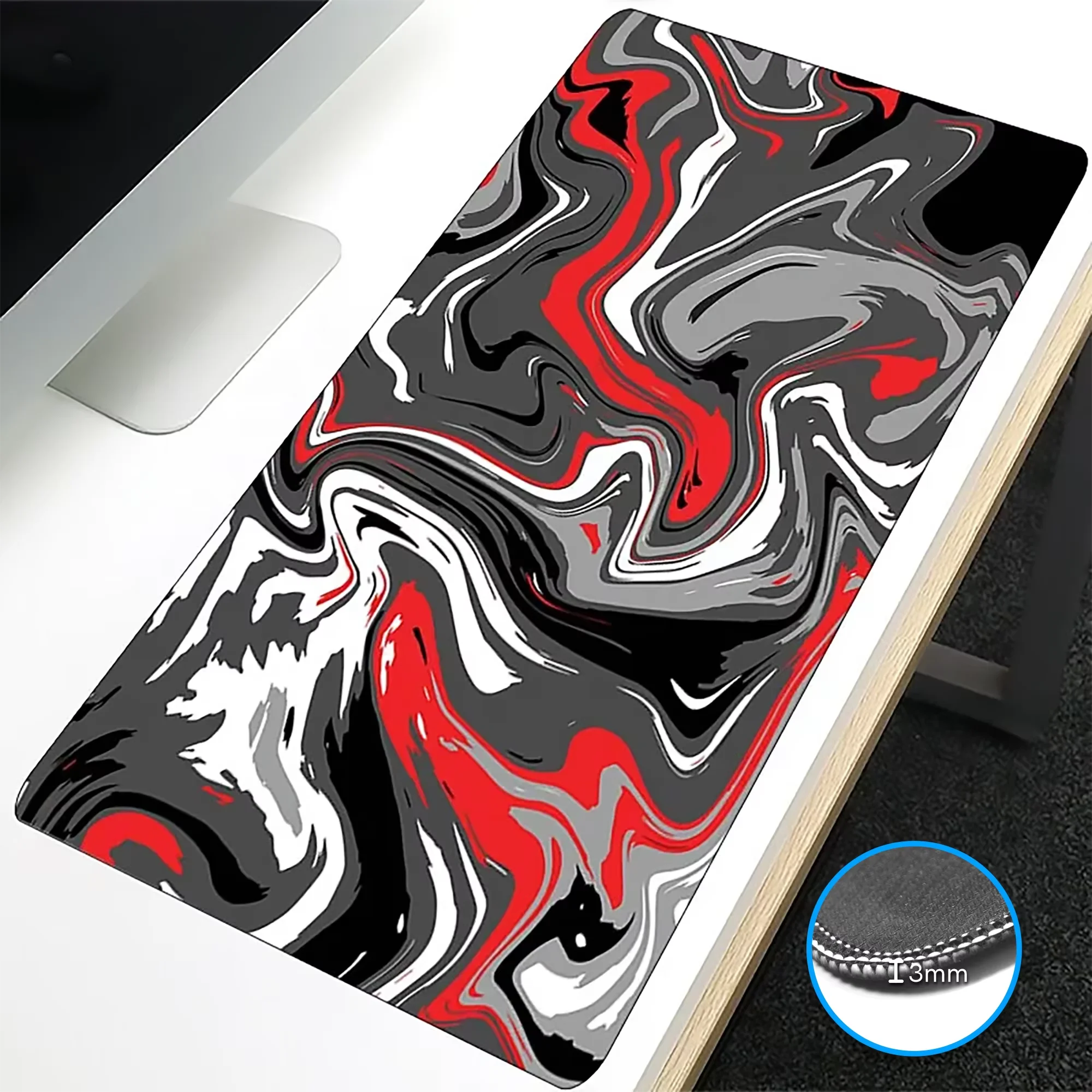 Black Wave Mouse Mat