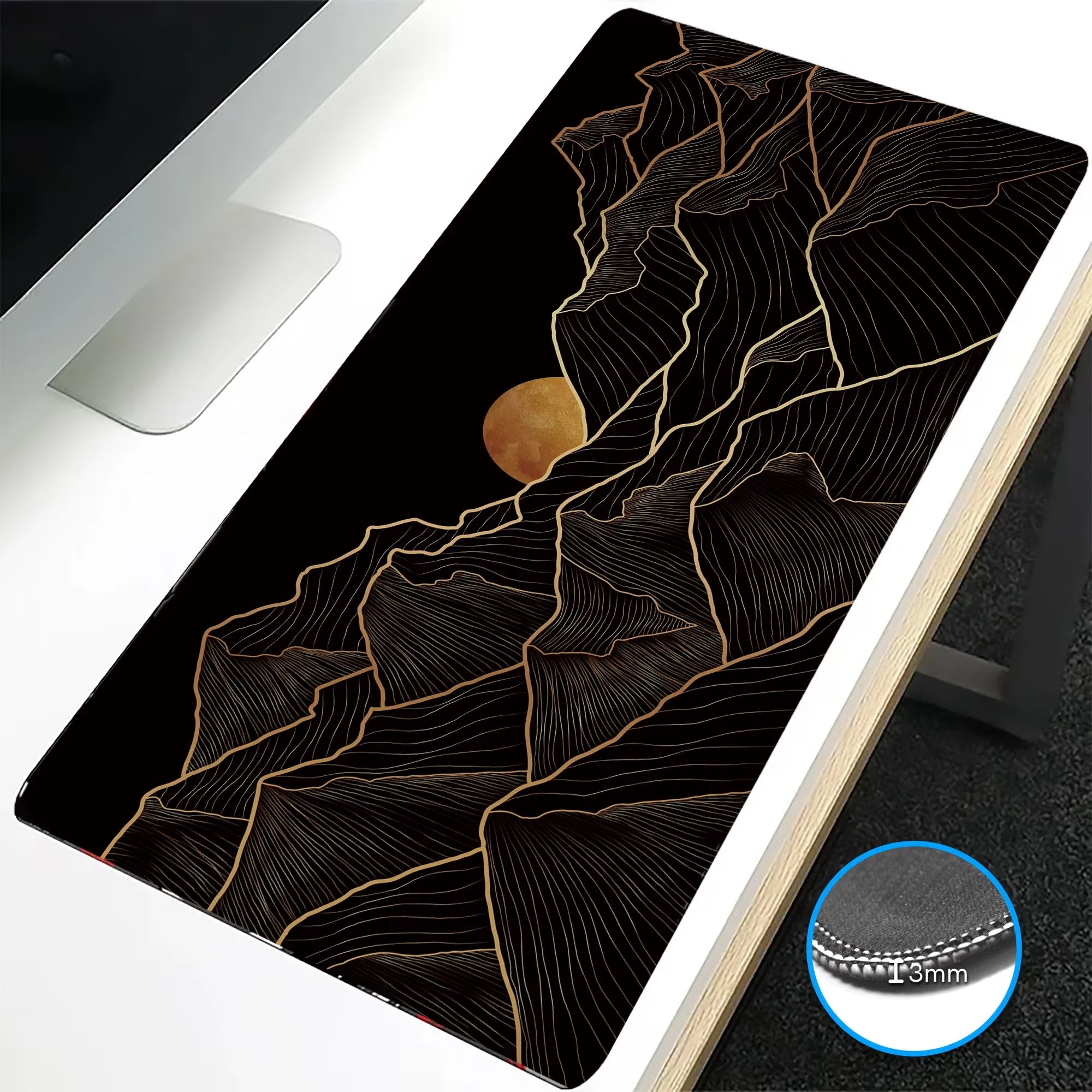 Black Wave Mouse Mat