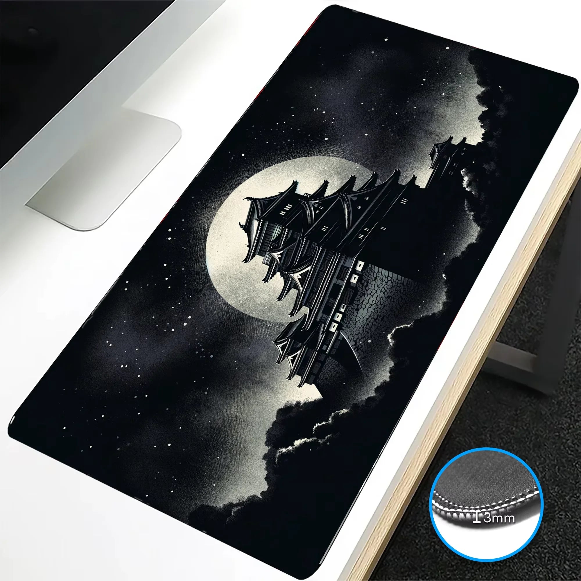 Black Wave Mouse Mat